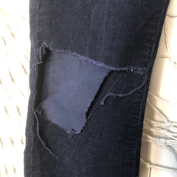 CITIZENS OF HUMANITY Harlow Ankle Mid Rise Slim Maternity Navy Corduroy 25 - Picture 6 of 16